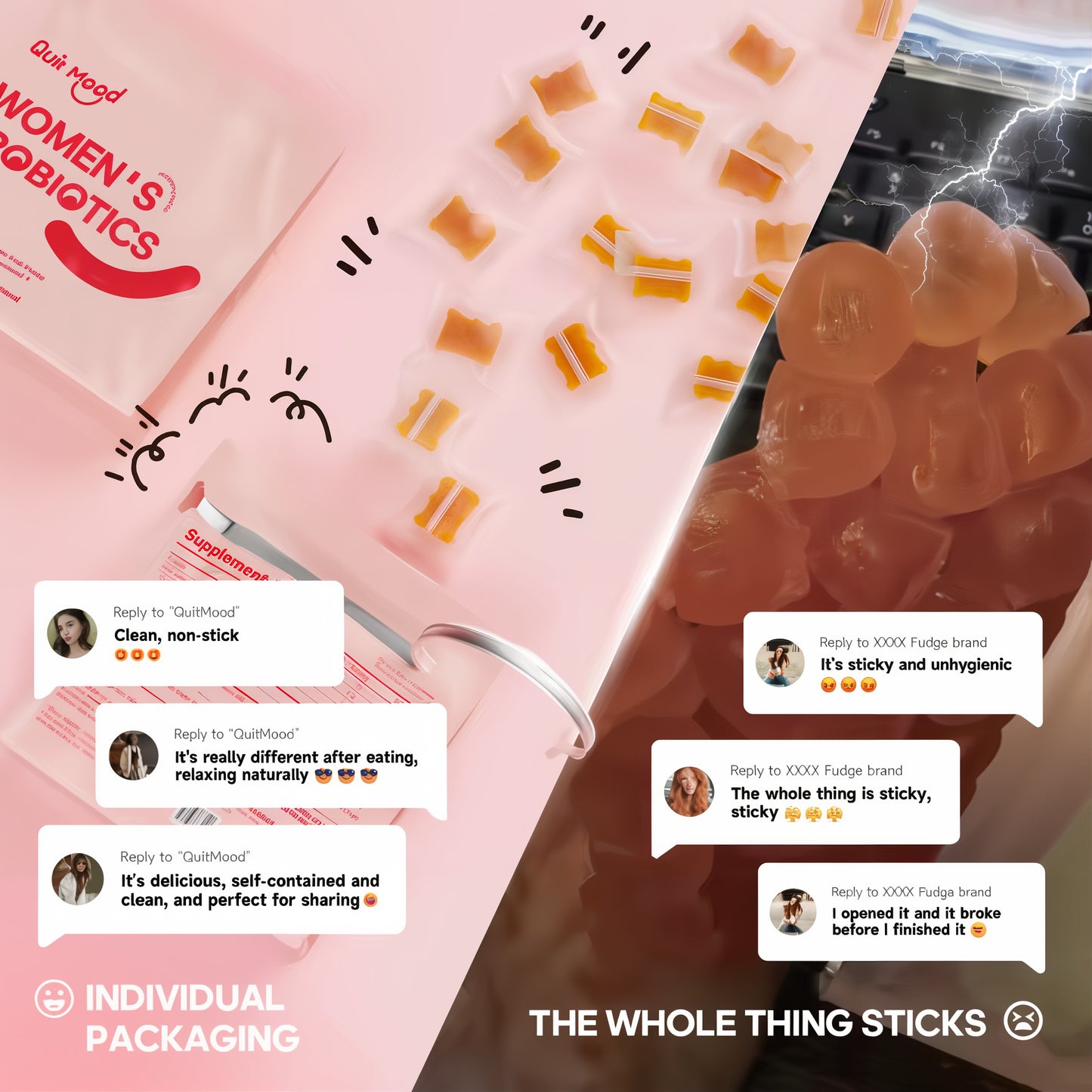 Quitmood Vaginal Probiotics Pineapple Gummies - 15 Days